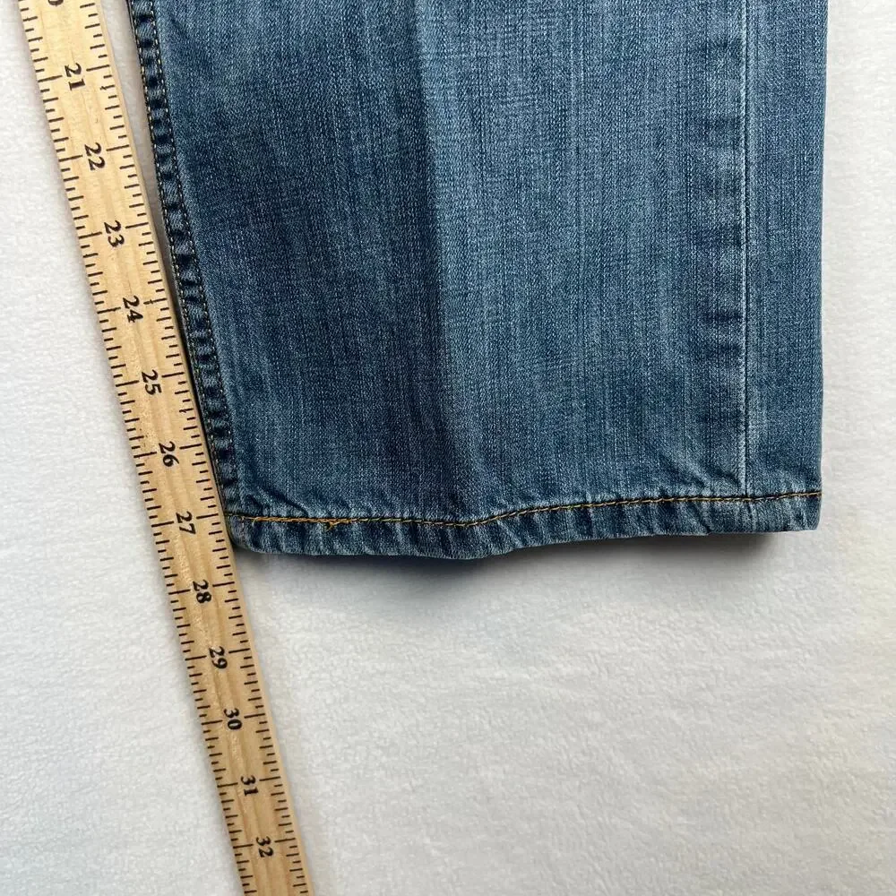 Levis 505 Jeans Mens 36x30 Blue Regular Straight Mid Rise Medium Wash‎ Denim